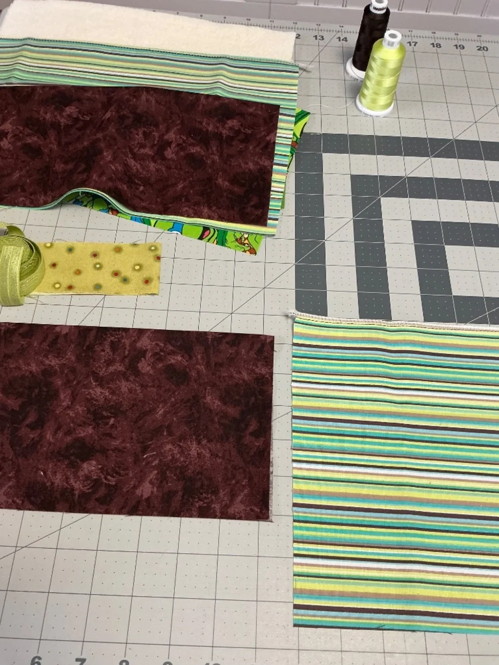 Quilted composition or junk journal book covers Teenage Mutant Ninja Turtles